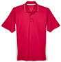 UltraClub Men's Cool & Dry Sport Two-Tone Polo RED/WHITE Pocket