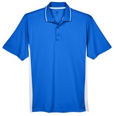 UltraClub Men's Cool & Dry Sport Two-Tone Polo ROYAL/WHITE Pocket