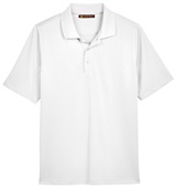 Harriton Men's Advantage Snag Protection Plus Polo WHITE Pocket