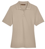 Harriton Lady Advantage Snag Protection Plus Polo KHAKI Pocket