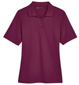 Harriton Lady Advantage Snag Protection Plus Polo MAROON Pocket