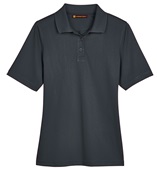 Harriton Lady Advantage Snag Protection Plus Polo DARK CHARCOAL Pocket