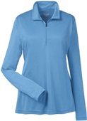 Team 365 Ladies Zone Performance 1/4 Zip Jacket TT31W SPORT LIGHT BLUE Pocket