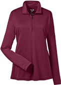 Team 365 Ladies Zone Performance 1/4 Zip Jacket TT31W SPORT MAROON Pocket