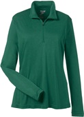 Team 365 Ladies Zone Performance 1/4 Zip Jacket TT31W SPORT FOREST Pocket