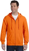 Gildan Adult Yth Heavy Blend Full Zip Hood Jacket S. ORANGE Pocket