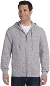 Gildan Adult Yth Heavy Blend Full Zip Hood Jacket SPORT GREY Pocket