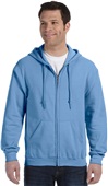 Gildan Adult Yth Heavy Blend Full Zip Hood Jacket CAROLINA BLUE Pocket