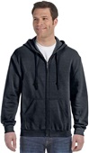 Gildan Adult Yth Heavy Blend Full Zip Hood Jacket BLACK Pocket
