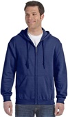 Gildan Adult Yth Heavy Blend Full Zip Hood Jacket NAVY Pocket