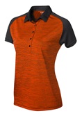 Tonix Ladies Purpose Polo Shirt 1825 BLACK/ORANGE Pocket