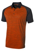 Tonix Mens Purpose Polo Shirts 1820 BLACK/ORANGE Pocket