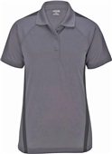 Edwards Ladies' Color Blocked Snag Proof Polo GREY W/ BLACK Pocket