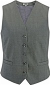 Redwood & Ross Ladies High-Button Vest CHARCOAL Pocket