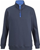 Edwards Unisex 1/4 Zip Performance Pullover NAVY/FRENCH BLUE Pocket