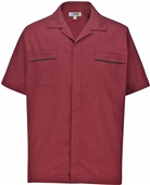 Edwards Mens Pinnacle Batiste Service Shirt BURGUNDY Pocket