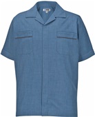 Edwards Mens Pinnacle Batiste Service Shirt RIVIERA BLUE Pocket