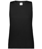 Augusta Ladies Girls Attain Wicking Sleeveless Jersey BLACK Front