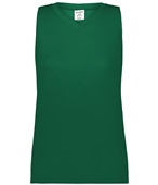 Augusta Ladies Girls Attain Wicking Sleeveless Jersey DARK GREEN Front