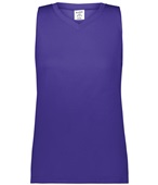 Augusta Ladies Girls Attain Wicking Sleeveless Jersey PURPLE Front