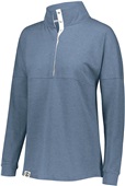 Womens French Terry Heather Pullover (Athletic,Black,Rose,Forest,Maroon,Navy,Purple,Royal,red,Birch) STORM HEATHER Pocket