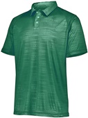 Adult, Embossed Print, Tagless Polo Shirt FOREST Pocket