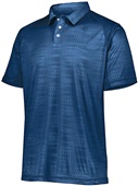 Adult, Embossed Print, Tagless Polo Shirt NAVY Pocket