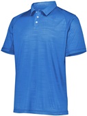Adult, Embossed Print, Tagless Polo Shirt ROYAL Pocket