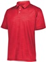 Adult, Embossed Print, Tagless Polo Shirt SCARLET Pocket
