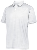Adult, Embossed Print, Tagless Polo Shirt WHITE Pocket