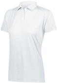 Womens 3-Button,Wicking, Tagless Polo Shirt (Black,Forest,Graphite,Maroon,Navy,Royal,Red,White) WHITE Pocket