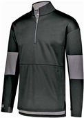Adult 1/2-Zip 2-Tone Pullover (Black,Forest,Graphite,Maroon,Navy,Royal,Red,White) BLACK/CARBON Pocket