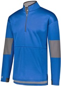 Adult 1/2-Zip 2-Tone Pullover (Black,Forest,Graphite,Maroon,Navy,Royal,Red,White) ROYAL/CARBON Pocket