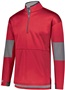Adult 1/2-Zip 2-Tone Pullover (Black,Forest,Graphite,Maroon,Navy,Royal,Red,White) SCARLET/CARBON Pocket