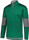 Adult 1/2-Zip 2-Tone Pullover (Black,Forest,Graphite,Maroon,Navy,Royal,Red,White) FOREST/CARBON Pocket
