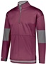 Adult 1/2-Zip 2-Tone Pullover (Black,Forest,Graphite,Maroon,Navy,Royal,Red,White) MAROON/CARBON Pocket