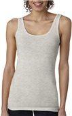 Next Level Ladies Spandex Jersey Tank LIGHT HEATHER GRAY Pocket