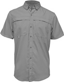 Baw Adult Short Sleeve Fishing Shirt CHARCOAL Pocket
