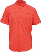 Baw Adult Short Sleeve Fishing Shirt CORAL Pocket