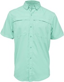 Baw Adult Short Sleeve Fishing Shirt SEA FOAM Pocket