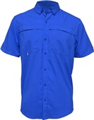 Baw Adult Short Sleeve Fishing Shirt ROYAL Pocket