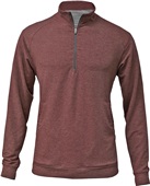 Baw Adult/Youth Tri-Blend 1/4 Zip Jacket HEATHER MAROON Pocket
