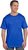 Hanes Adult 6.1 oz. Beefy-T with Pocket 5190P DEEP ROYAL Pocket