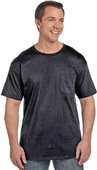Hanes Adult 6.1 oz. Beefy-T with Pocket 5190P BLACK Pocket