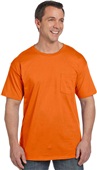 Hanes Adult 6.1 oz. Beefy-T with Pocket 5190P ORANGE Pocket