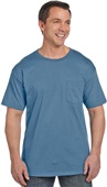 Hanes Adult 6.1 oz. Beefy-T with Pocket 5190P DENIM BLUE Pocket