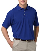 Blue Generation SS Teflon Treated Pique Polo Shirt ROYAL Pocket