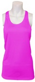 Womens, Ladies & Girls Racerback Tagless Stretch Tank Top HOT PINK Front