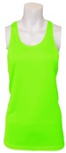 Womens, Ladies & Girls Racerback Tagless Stretch Tank Top LIME Front