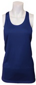 Womens, Ladies & Girls Racerback Tagless Stretch Tank Top NAVY Front